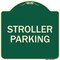 Signmission Designer Series Stroller Parking, Green & Tan Heavy-Gauge Aluminum Sign, 18" x 18", G-1818-22831 A-DES-G-1818-22831 - alternate 1